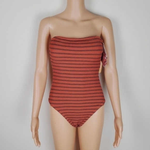 Kona Sol BROWN/PID medium coverage one piece swimsuit Size S - Picture 5 of 13